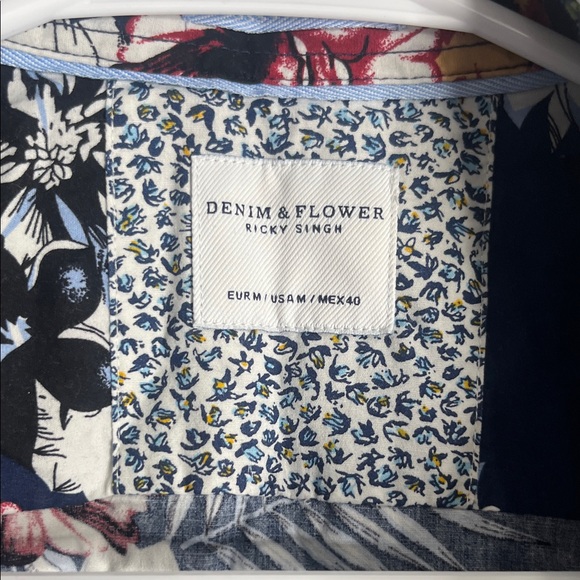 Denim & Flower Navy Floral Men's Shirt - Picture 2 of 4